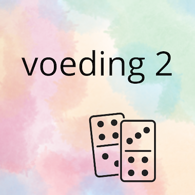 Lesmateriaal AN - de voeding (deel 2) - spel 3: domino/leesrups van auteur Peggy Van Rompaey
