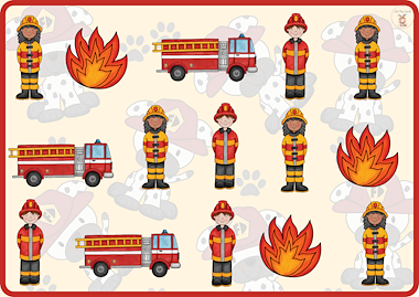 Lesmateriaal Brandweer: draai / rol en bedek van auteur Little Play Friends slide 2