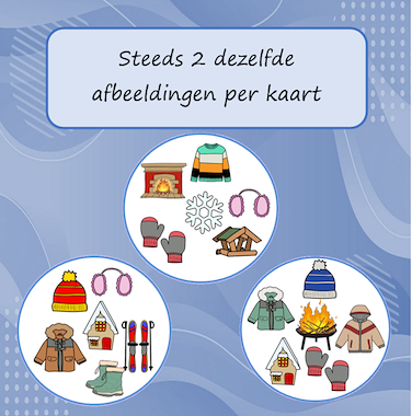 Lesmateriaal Zoek dezelfde (dobble) Winter van auteur Jabbedabbedoe slide 3