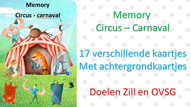 Lesmateriaal circus- carnaval: abstracte memory van auteur Little Play Friends