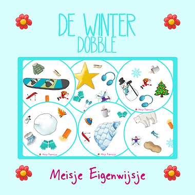 Lesmateriaal De winter - Matching 31 kaarten van auteur Meisje Eigenwijsje