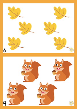 Lesmateriaal Bewegend leren: herfstspeurtocht - EVENVEEL van auteur Kleuterwereld slide 3
