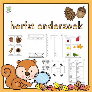 Lesmateriaal herfst onderzoek van auteur juf Linde