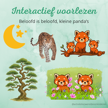 Lesmateriaal Beloofd is beloofd, kleine panda's - Interactief voorlezen van auteur Nanny Melissa