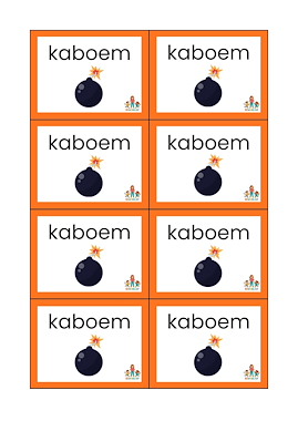 Lesmateriaal Kaboem tweetekenklanken van auteur de beweegjuf
