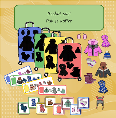 Lesmateriaal beebotspel pak je koffer (Thema Winter) van auteur Jabbedabbedoe