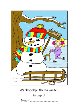 Lesmateriaal Werkboekje groep drie thema winter van auteur Juf Monique