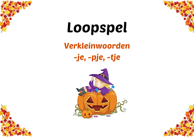 Lesmateriaal Loopspel - verkleinwoorden van auteur Juf Tessa deelt slide 1