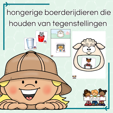 Lesmateriaal hongerige boerderijdieren die houden van tegenstellingen van auteur katrotje