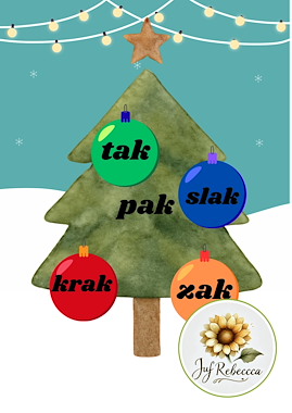 Lesmateriaal Rijmwoorden Kerst van auteur Juf Rebecca slide 1