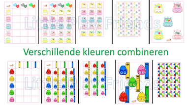 Lesmateriaal Matrixen - boekentasjes van auteur Little Play Friends slide 3
