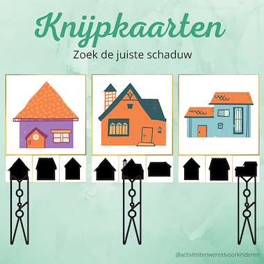 Lesmateriaal Dit is mijn huis - knijpkaarten schaduw van auteur Nanny Melissa