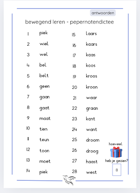 Lesmateriaal bewegend leren - pepernotendictee van auteur Juf Kitty B slide 2