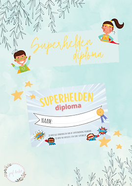 Lesmateriaal Superheldendiploma van auteur Juf Anke