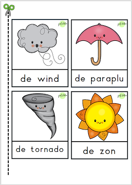 Lesmateriaal Minibundel "het weer" van auteur Juf Nika slide 2
