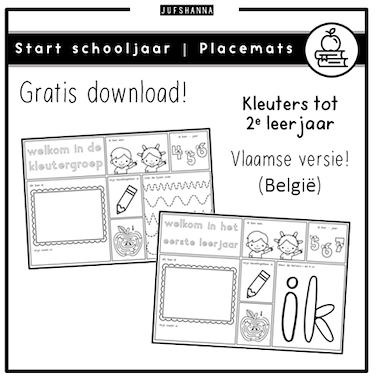 Lesmateriaal Start schooljaar | Placemat welkom in ... van auteur Juf Shanna slide 1