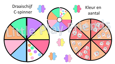 Lesmateriaal bloemenspel met opdrachtkaarten en bloemen in 2 kleuren van auteur Little Play Friends slide 4