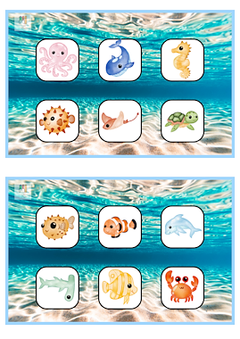 Lesmateriaal ikearad - bingo, thema onderwater van auteur Kleuterjuf_Daphne slide 2