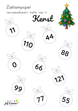 Lesmateriaal Zaklampspel Kerst - tafel 10 t/m 12 van auteur De klas van juf Laura slide 3