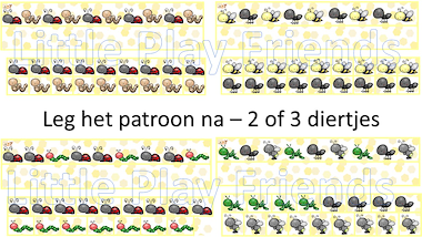 Lesmateriaal kriebeldiertjes  - patronen maken  van auteur Little Play Friends slide 2