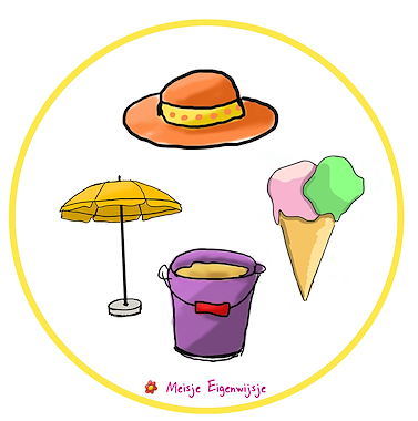 Lesmateriaal De zomer - Dobble 10 kaarten van auteur Meisje Eigenwijsje slide 2