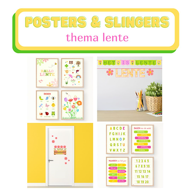 Lesmateriaal Posters en slingers thema lente van auteur Logopedie Ideetjes