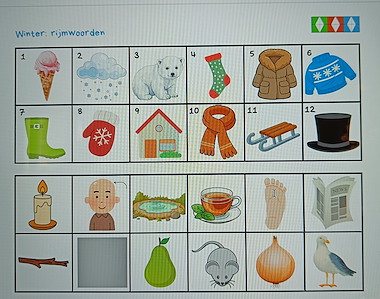 Lesmateriaal Mini loco: winter rijmwoorden van auteur Juf Christ l slide 2