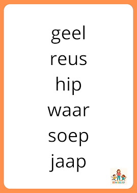 Lesmateriaal woordrijen met tweetekenklanken bewegend leren van auteur de beweegjuf slide 2