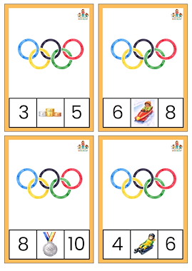 Lesmateriaal Missende getallen tot 10 bewegend leren Olympische Spelen van auteur de beweegjuf