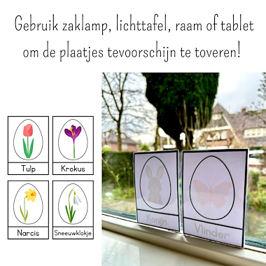 Lesmateriaal Tover woordkaarten Lente en Pasen kleuters peuters van auteur My Teacher Shares slide 2
