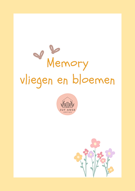 Lesmateriaal Memory - vliegen en bloemen van auteur MiaenCo slide 2