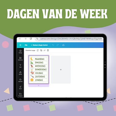 Lesmateriaal dagen van de week van auteur Kelly Meeus slide 2