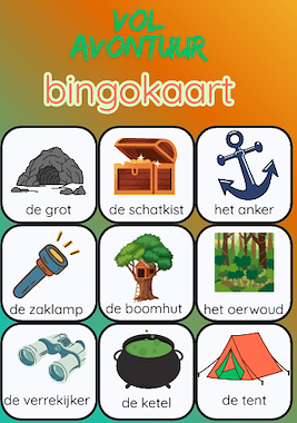 Lesmateriaal Bingo Vol Avontuur (Kinderboekenweek 2025) van auteur Kleuterjuf Monique