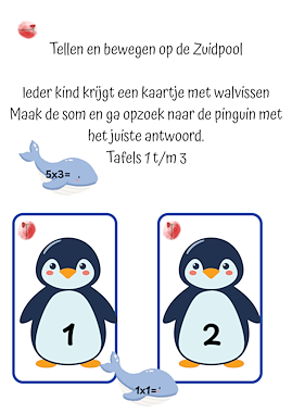 Lesmateriaal tafels op de Zuidpool van auteur Creations by Astrid slide 1