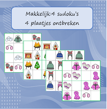 Lesmateriaal Sudoku's Thema Winter van auteur Jabbedabbedoe slide 2