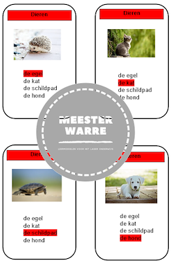 Lesmateriaal ATN - oefenmaterialen basiswoordenschat van auteur Meester Warre slide 1