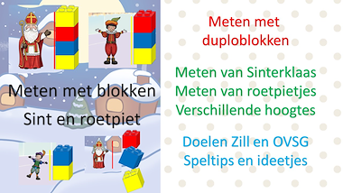 Lesmateriaal Meten met Sinterklaas en roetpiet - duploblokken van auteur Little Play Friends slide 2