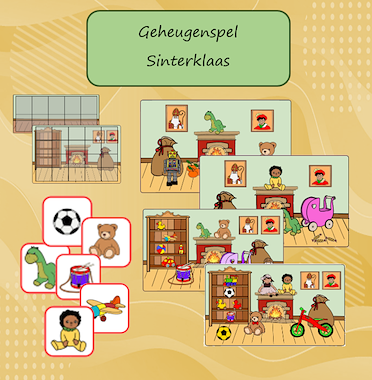 Lesmateriaal Geheugenspel De Sint van auteur Jabbedabbedoe
