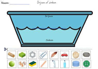 Lesmateriaal Drijven en zinken  van auteur Jufschildpad