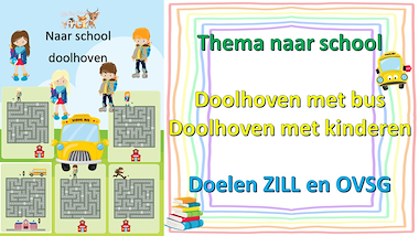 Lesmateriaal terug naar school - doolhoven van auteur Little Play Friends