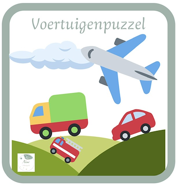 Lesmateriaal Voertuigenpuzzel van auteur Nini