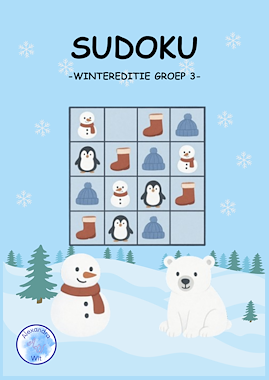 Lesmateriaal SUDOKU - wintereditie (groep 2-3-4) van auteur Alexandra Wit