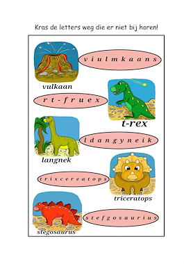Lesmateriaal Werkboekje groep twee thema dino van auteur Juf Monique slide 3