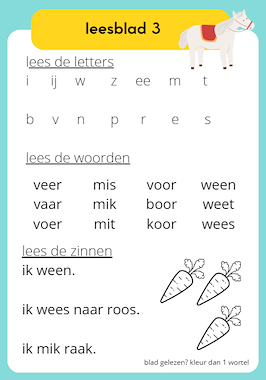 Lesmateriaal leesblaadjes  van auteur Juffen eersteklas slide 3