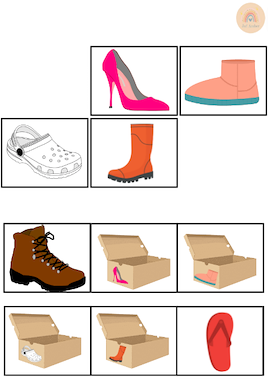 Lesmateriaal Plakmap schoenen van auteur Kleuterjuf Amber slide 3
