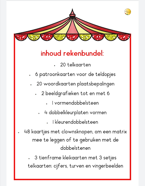 Lesmateriaal Circus rekenbundel van auteur JufJoyceKuenen slide 2