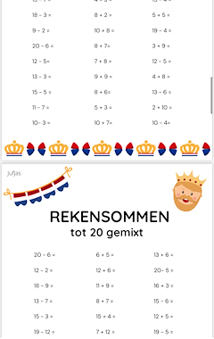 Lesmateriaal Sommen koningsdag van auteur Jufjas slide 2