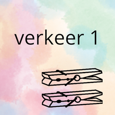 Lesmateriaal AN - het verkeer (deel 1) - spel 2: knijpkaarten van auteur Peggy Van Rompaey
