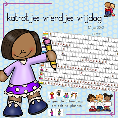 Lesmateriaal jaarkalender poster schooljaar 2022-2023 van auteur katrotje
