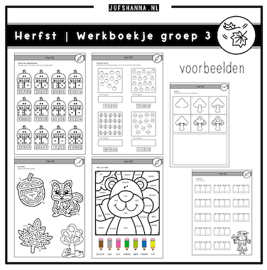 Lesmateriaal Herfst | Werkboekje groep 3 van auteur Juf Shanna slide 2